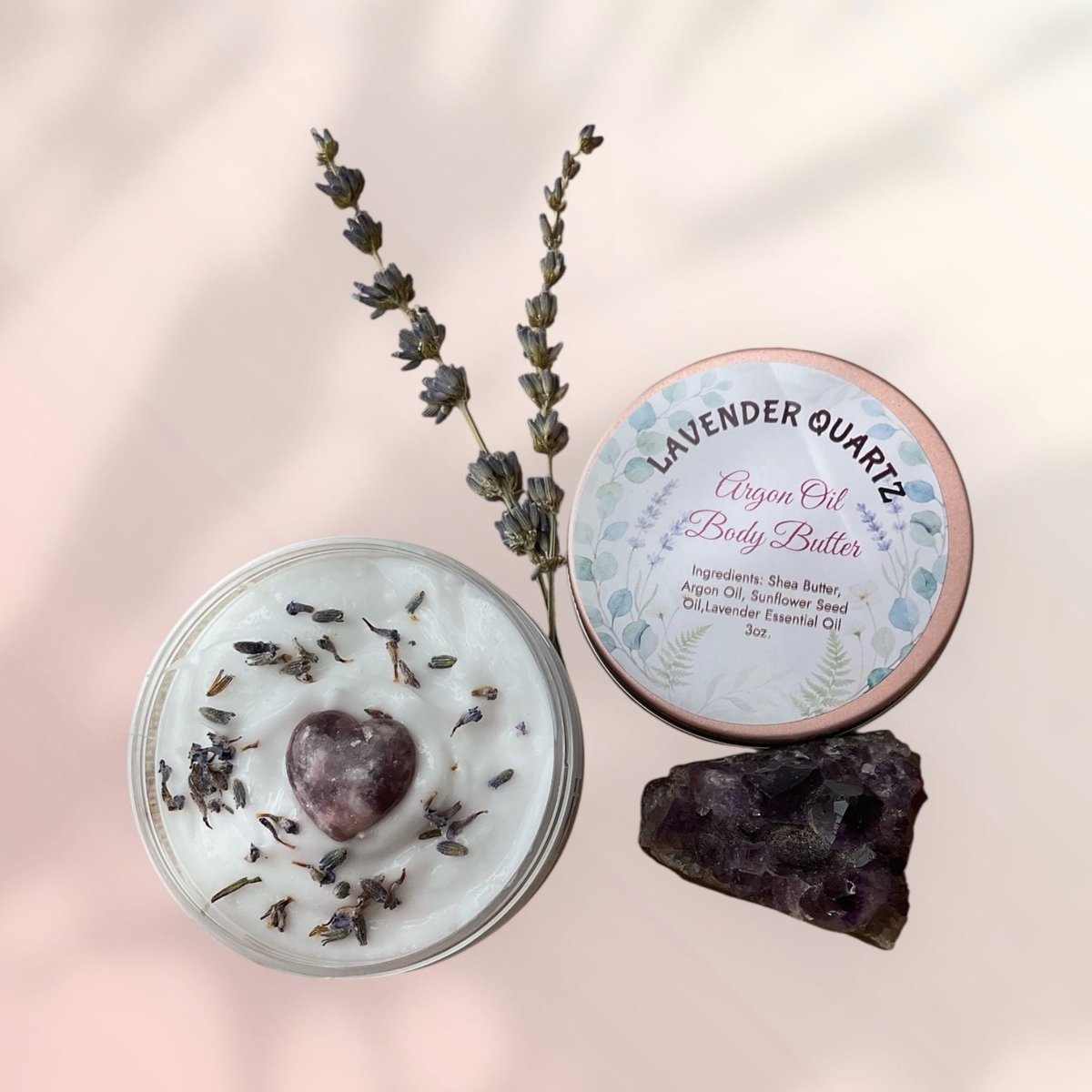 Argon Oil Whipped Body Butter with Lavender, Spa Gift, Skin Moisturizer