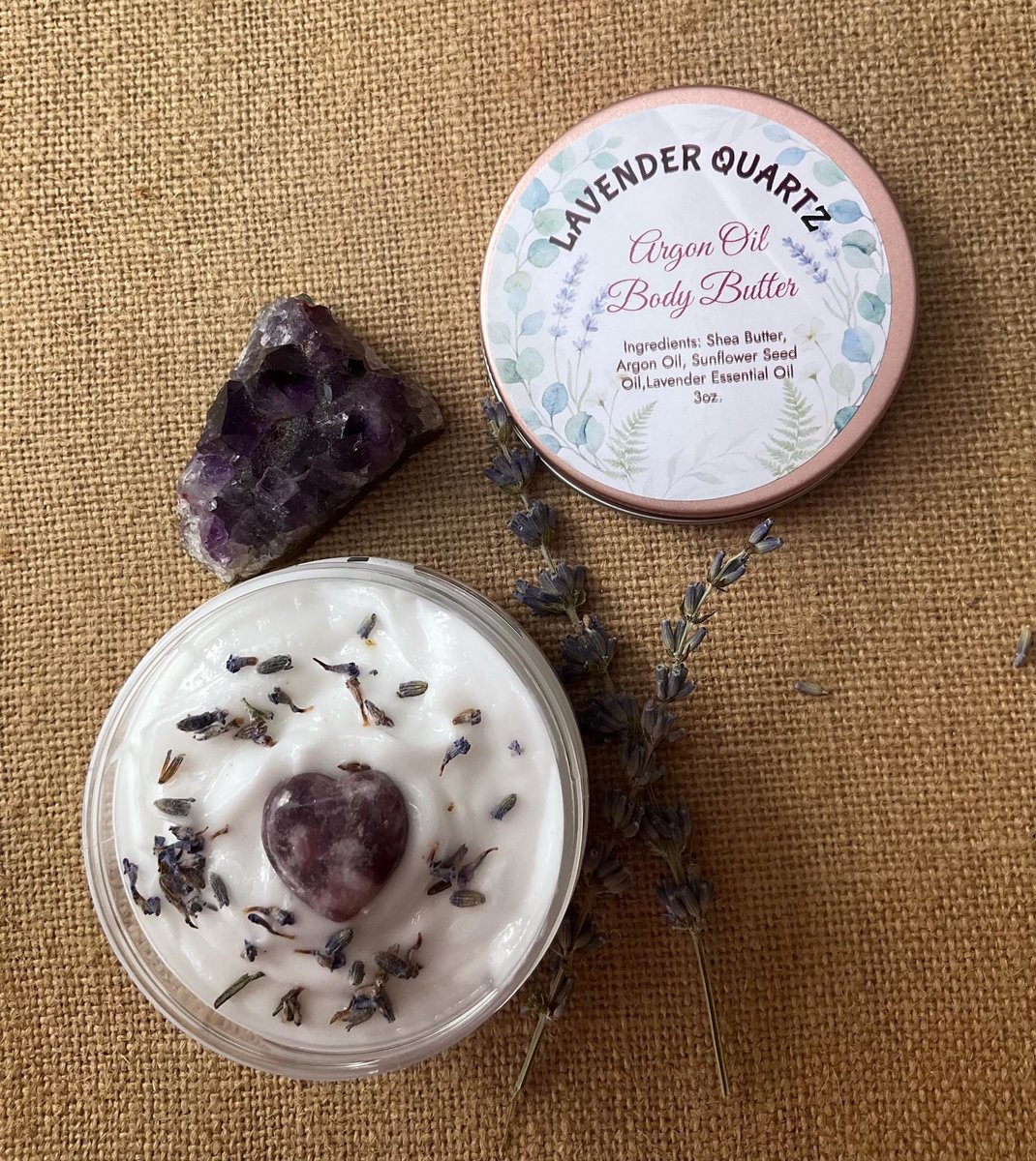 Argon Oil Whipped Body Butter with Lavender, Spa Gift, Skin Moisturizer