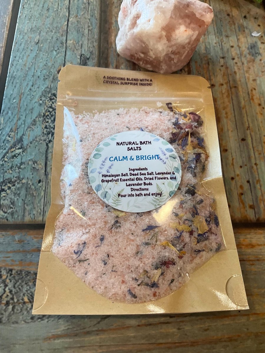 Natural Himalayan Bath Salts with Rose Quartz Surprise | Healing Dead Sea & Mineral Spa Soak,