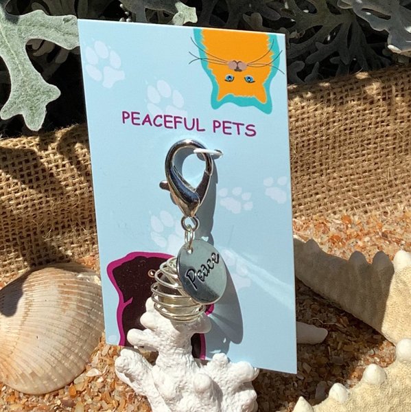 Healing clear quartz pet charm, purse pull, pet amulet