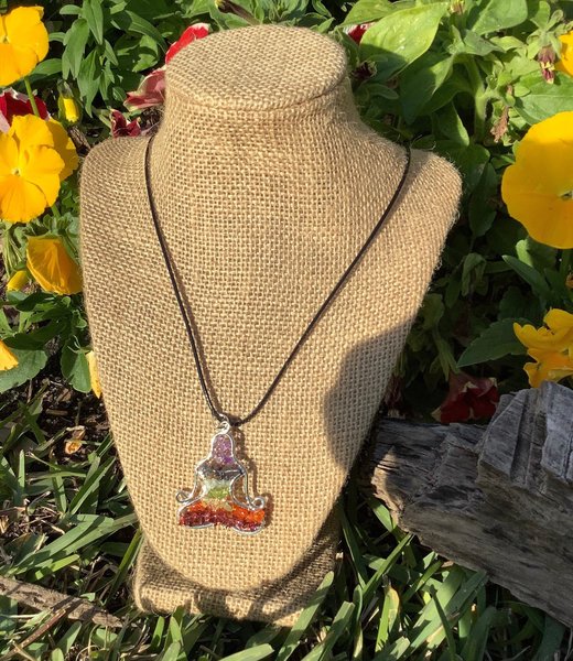 Yoga,Buddha,chakra stone healing pendant